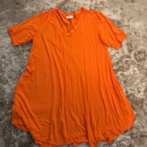Orange piko dress